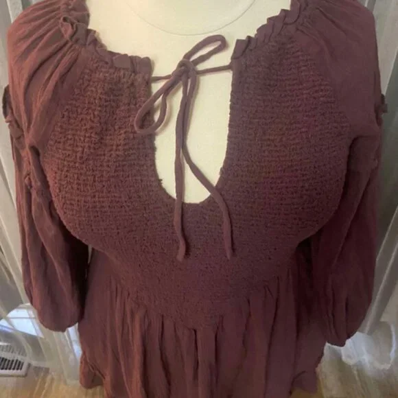 Free People, Kiss And Tell Mini Dress. Colour: Plum/Prune. Size: XL NWOT - Picture 3 of 5